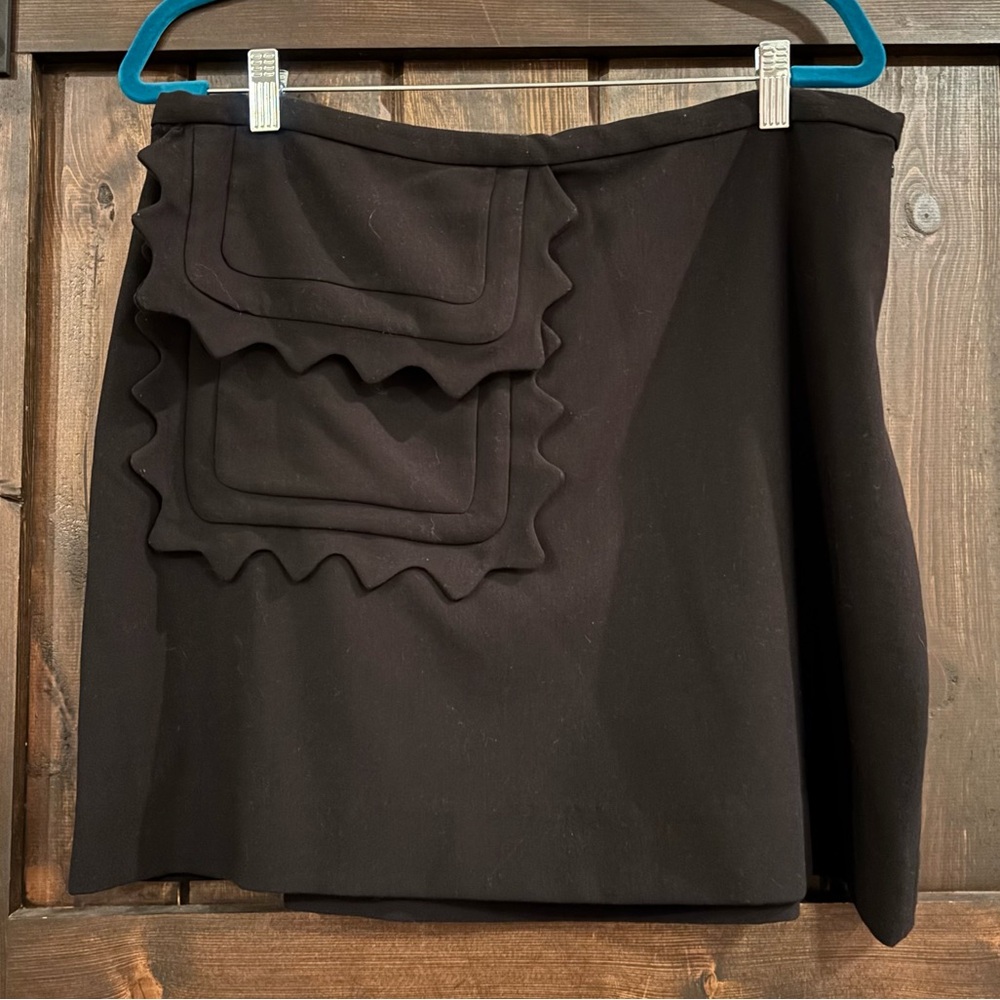 ❗️FINAL❗️Victoria Beckham for Target Black Asymmetrical Detail Skirt XL